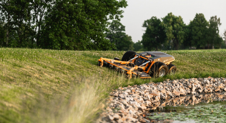 What is the maximum slope remote control mowers can work on?