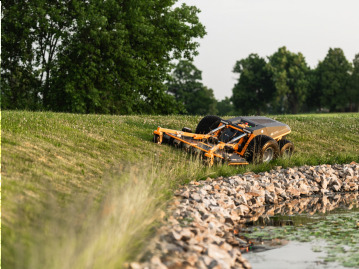 What is the maximum slope remote control mowers can work on?